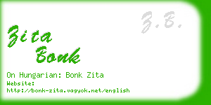 zita bonk business card